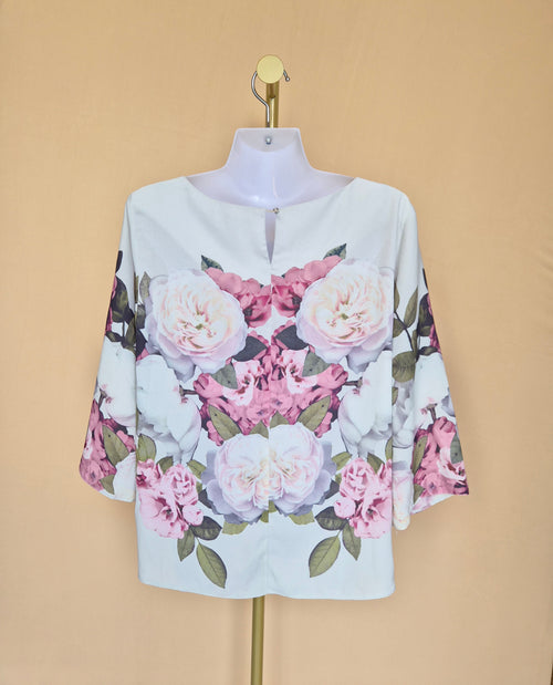 Dorothy Perkins Ivory Floral Blouse – Size XL