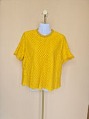 iORA Mustard Yellow Lace Blouse – Size XL