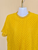 iORA Mustard Yellow Lace Blouse – Size XL