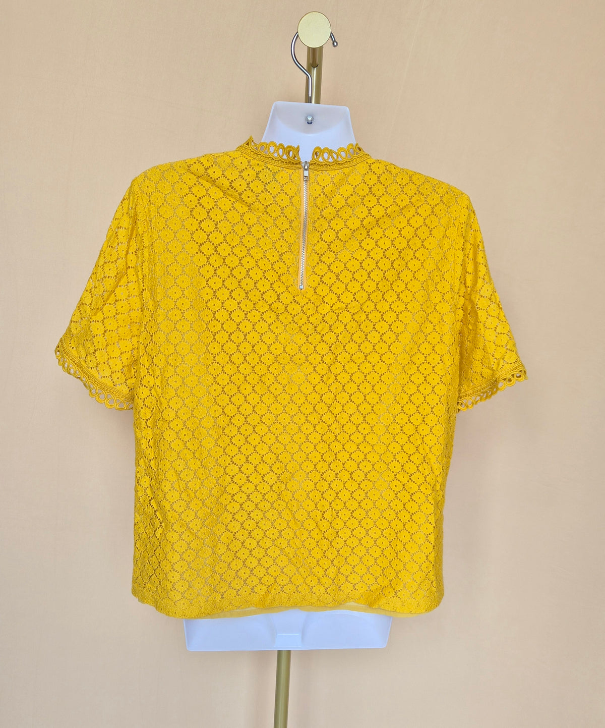 iORA Mustard Yellow Lace Blouse – Size XL