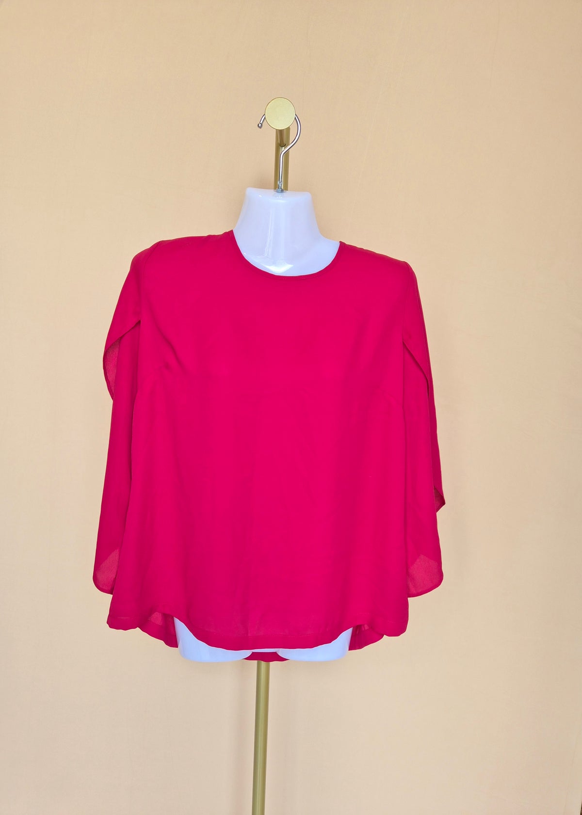 Dorothy Perkins Pink Cape-Sleeve Blouse – Size XL