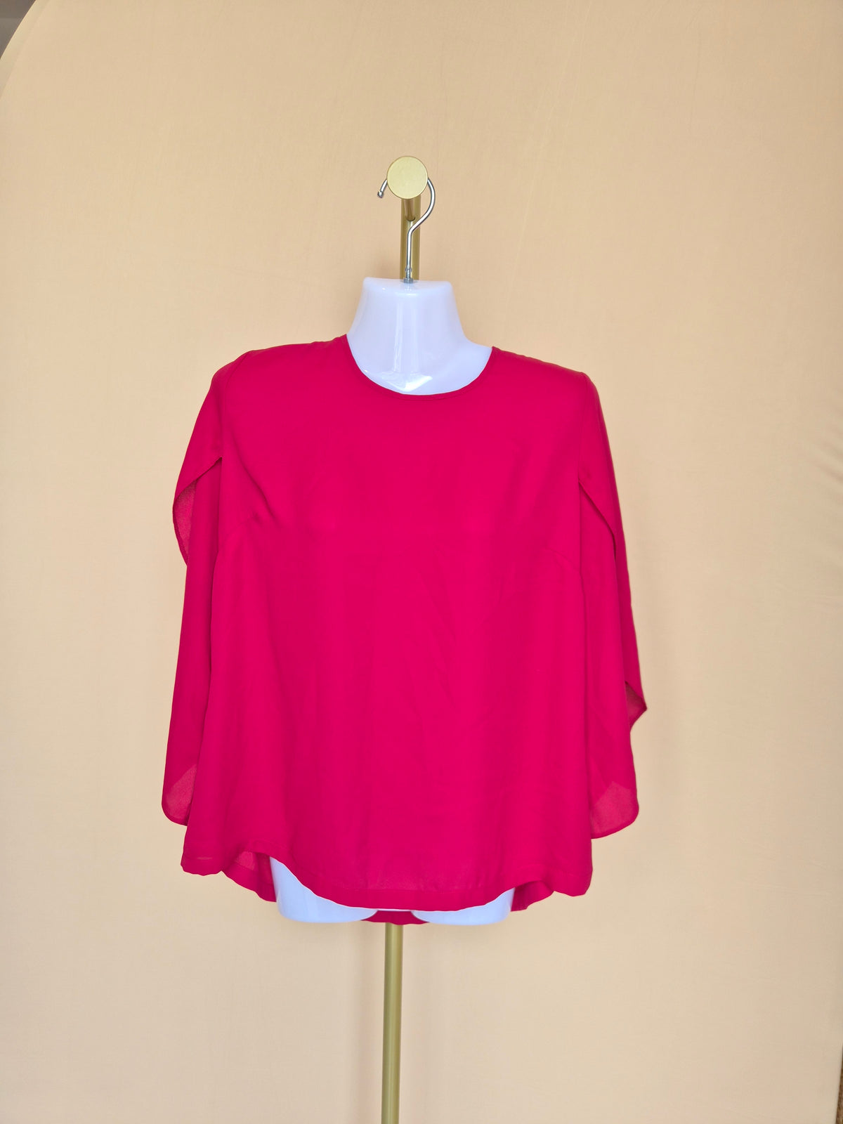 Dorothy Perkins Pink Cape-Sleeve Blouse – Size XL