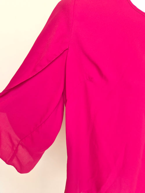 Dorothy Perkins Pink Cape-Sleeve Blouse – Size XL