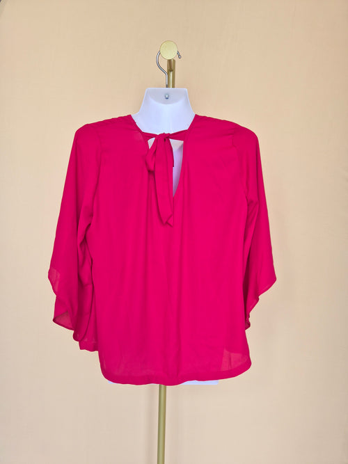 Dorothy Perkins Pink Cape-Sleeve Blouse – Size XL