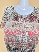 Style & Co. Printed Chiffon Cape Blouse – Size S