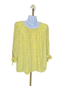 BEGA Yellow Floral Blouse – Size L