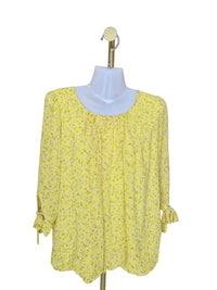 BEGA Yellow Floral Blouse – Size L