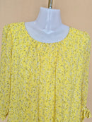 BEGA Yellow Floral Blouse – Size L
