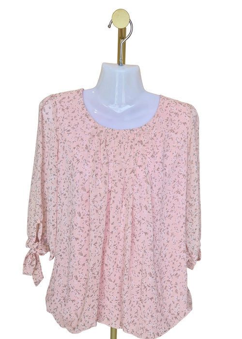 BEGA Pink Floral Blouse – Size L