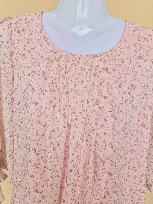 BEGA Pink Floral Blouse – Size L