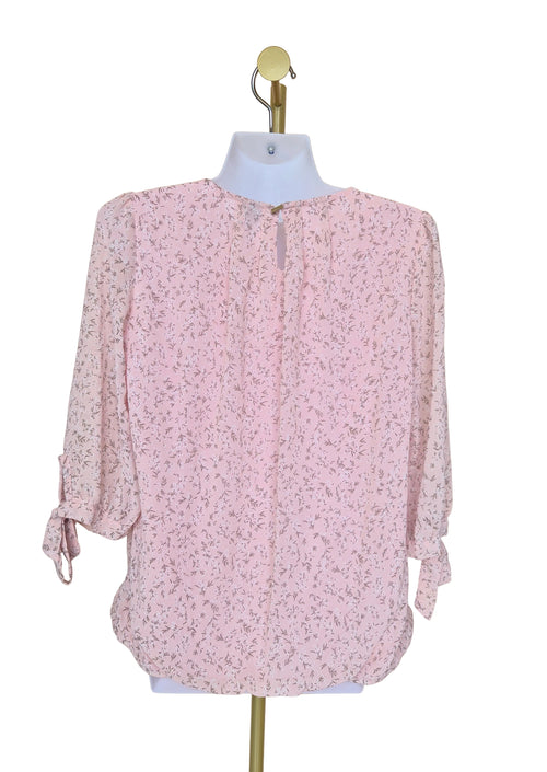 BEGA Pink Floral Blouse – Size L