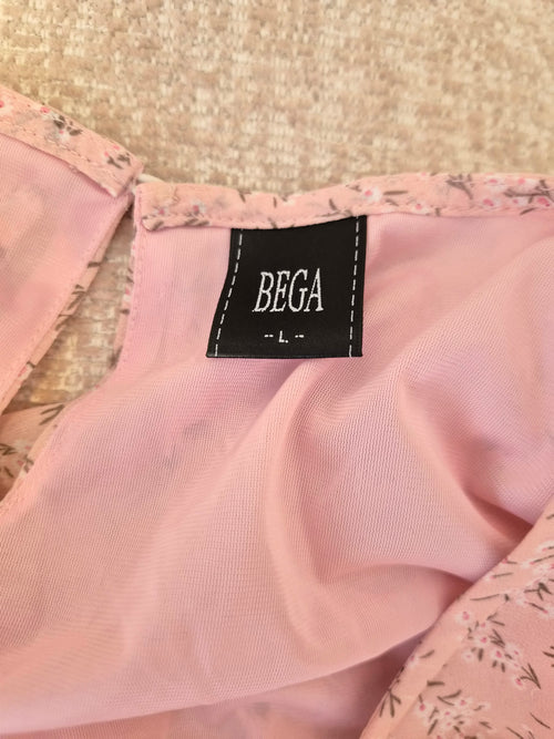 BEGA Pink Floral Blouse – Size L