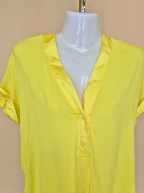 Warehouse Bright Yellow V-Neck Blouse – Size 8