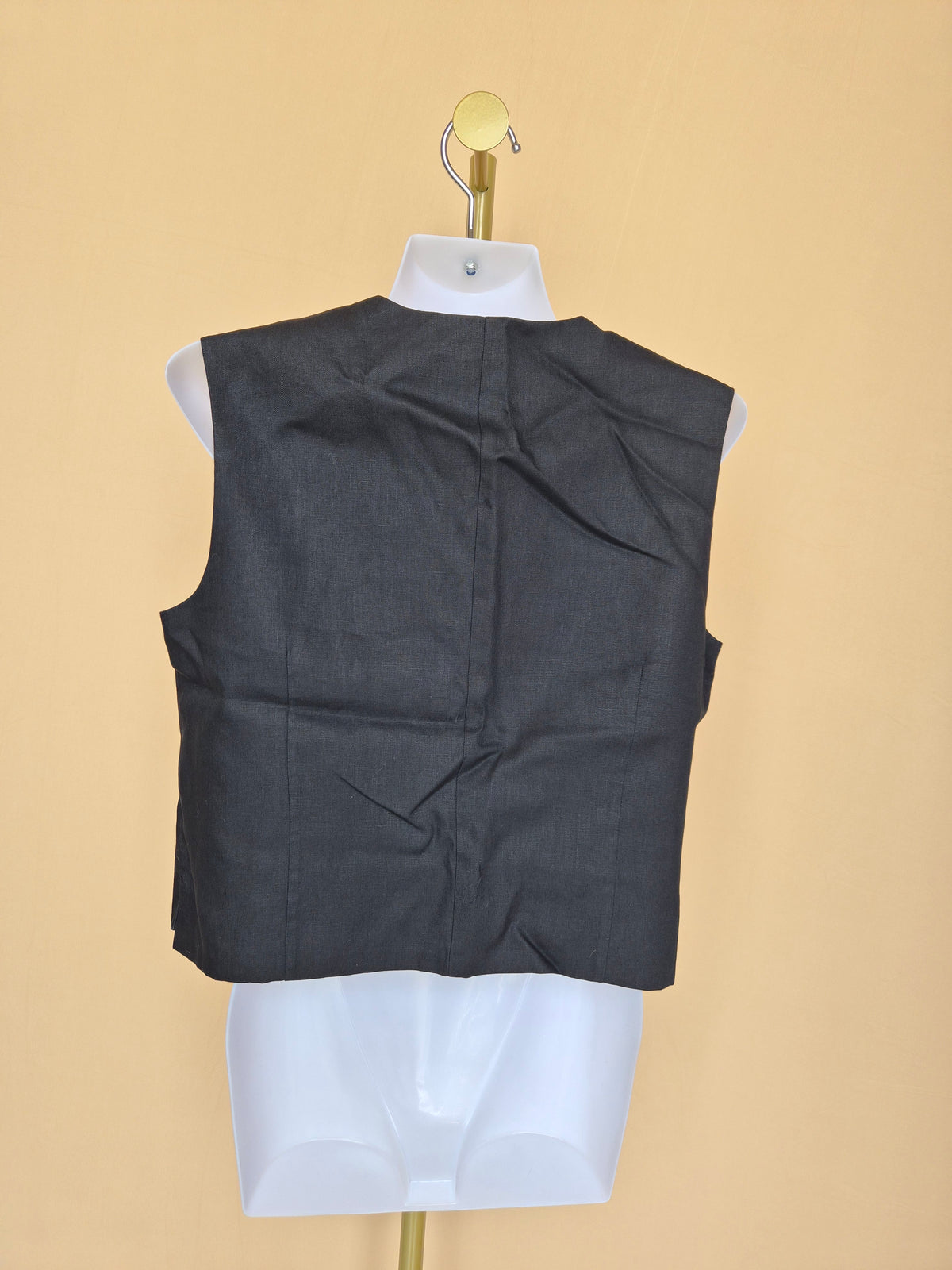 Uniqlo : C Black Linen-Blend Tailored Vest – Size L