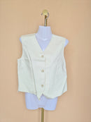 Uniqlo : C Cream Linen-Blend Tailored Vest – Size L