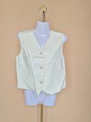 Uniqlo : C Cream Linen-Blend Tailored Vest – Size L