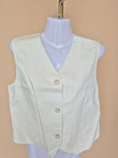 Uniqlo : C Cream Linen-Blend Tailored Vest – Size L