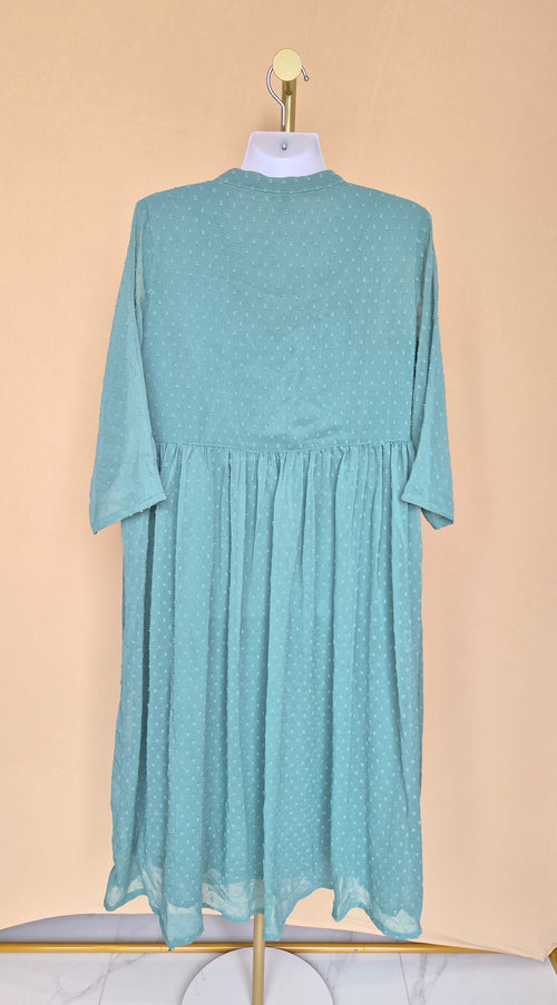 J Anasya Sage Green Textured Maxi Dress – Size XL