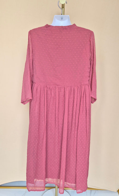 J Anasya Dusty Rose Textured Maxi Dress – Size XL