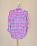 Eddie Bauer Pink Gingham Button-Up Shirt – Size Petite Medium