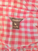 Eddie Bauer Pink Gingham Button-Up Shirt – Size Petite Medium