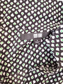 Uniqlo Black Printed Short-Sleeve Blouse – Size L