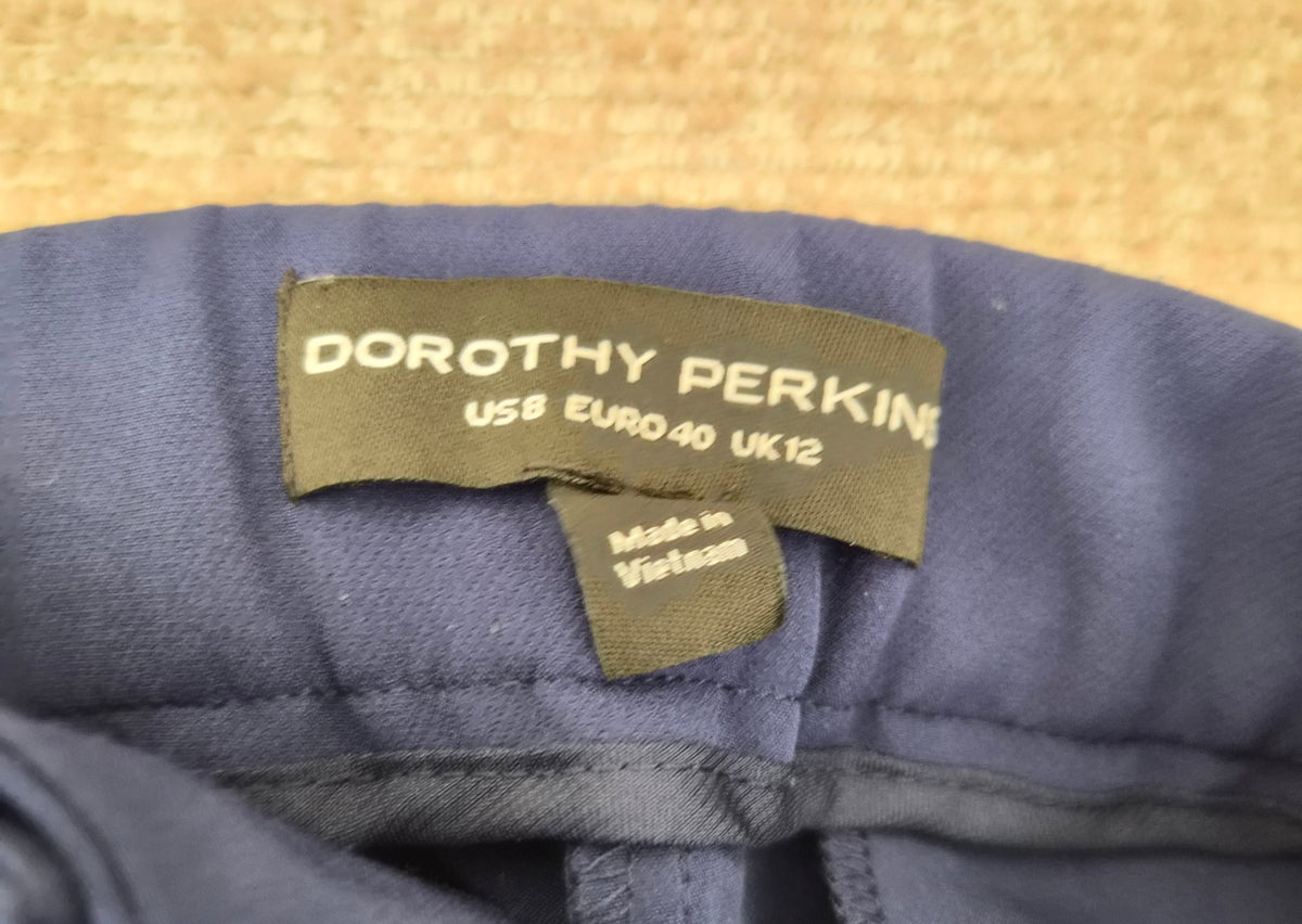 Dorothy Perkins Cobalt Blue Tapered Trousers – Size UK 12
