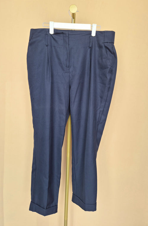 Dorothy Perkins Navy Tailored Trousers – Size UK 14