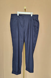 Dorothy Perkins Navy Tailored Trousers – Size UK 14