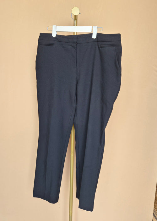 Dorothy Perkins Navy Tailored Trousers – Size UK 14