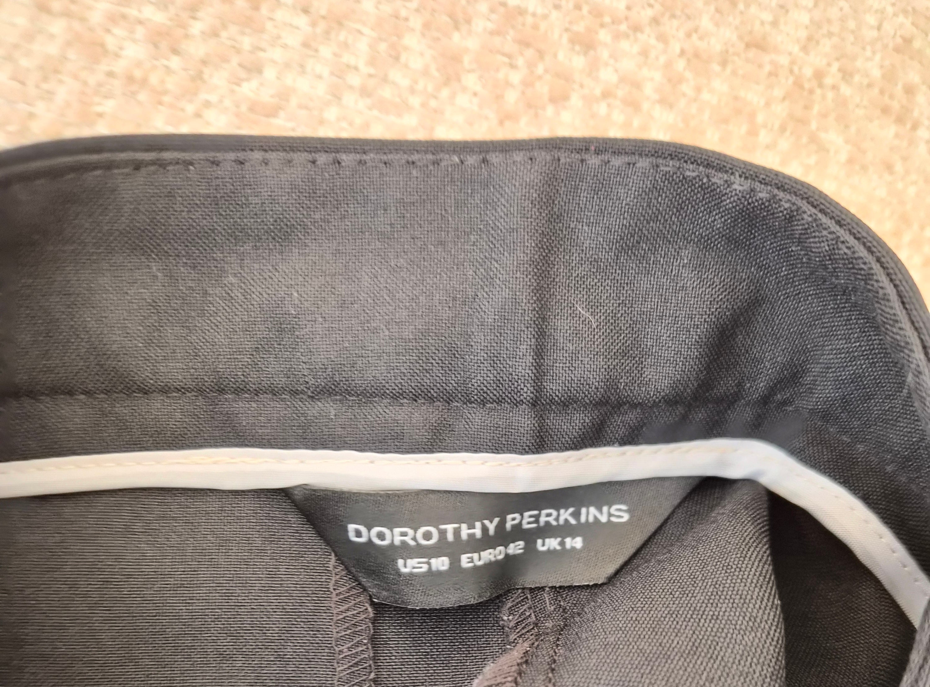 Dorothy Perkins Navy Tailored Trousers – Size UK 14