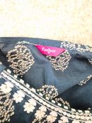 Fashor Teal Printed Embroidered Kurta – Size 42
