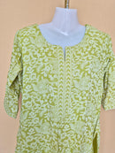 Libas Green & White Printed Kurta – Size XL