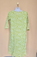 Libas Green & White Printed Kurta – Size XL