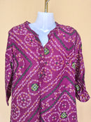 Here & Now Magenta Bandhani Print Shirt Dress – Size XL