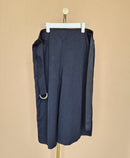 iORA Navy Belted Wide-Leg Culottes – Size L