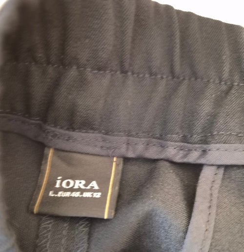 iORA Navy Belted Wide-Leg Culottes – Size L