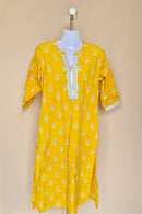 Libas Mustard Yellow Printed Kurta – Size XL