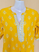 Libas Mustard Yellow Printed Kurta – Size XL