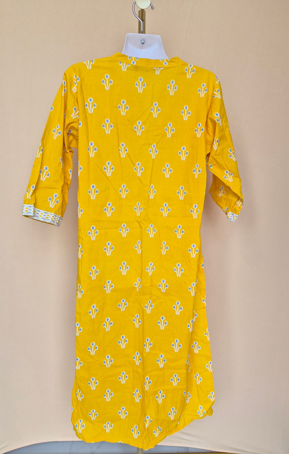 Libas Mustard Yellow Printed Kurta – Size XL