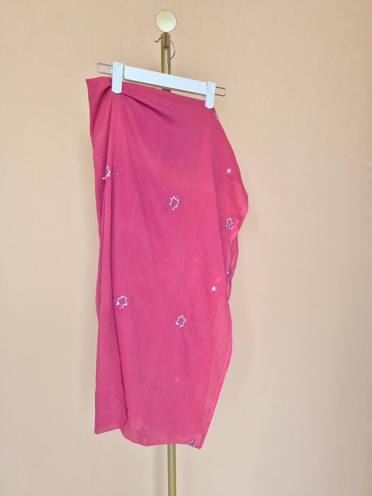 Pink Embroidered Dupatta Scarf