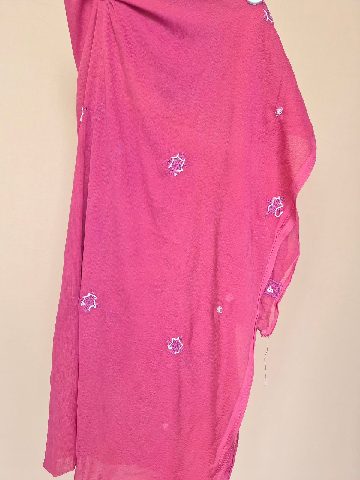 Pink Embroidered Dupatta Scarf