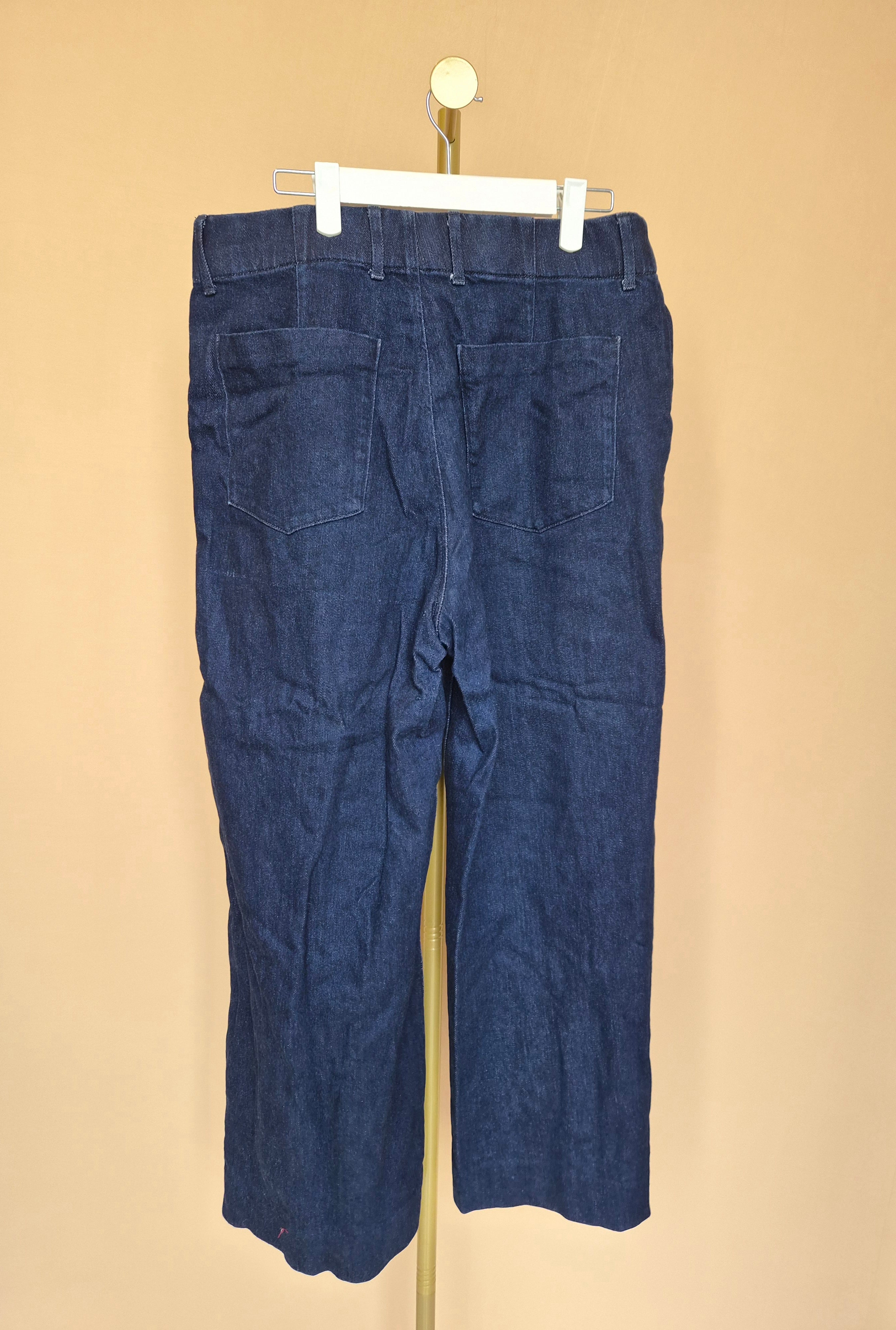 Uniqlo Dark Blue Wide-Leg Jeans – Size XXL