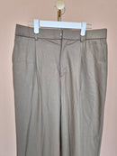 Uniqlo Taupe Pleated Wide-Leg Trousers – Size XL