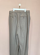 Uniqlo Taupe Pleated Wide-Leg Trousers – Size XL