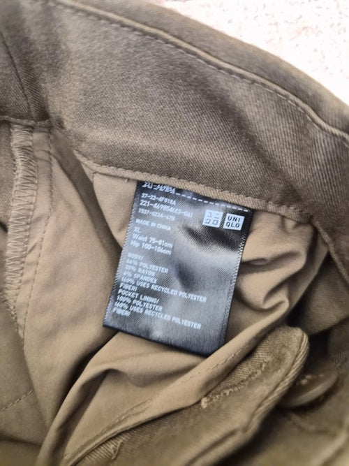 Uniqlo Taupe Pleated Wide-Leg Trousers – Size XL