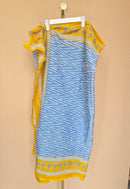 Yellow and Grey Printed Dupatta Scarf