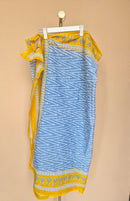 Yellow and Grey Printed Dupatta Scarf