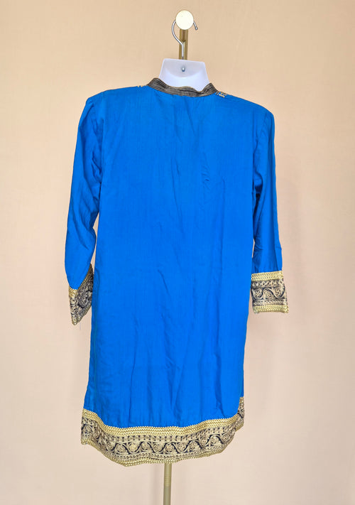 Soch Royal Blue Embroidered Kurta – Size L