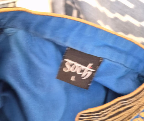 Soch Royal Blue Embroidered Kurta – Size L